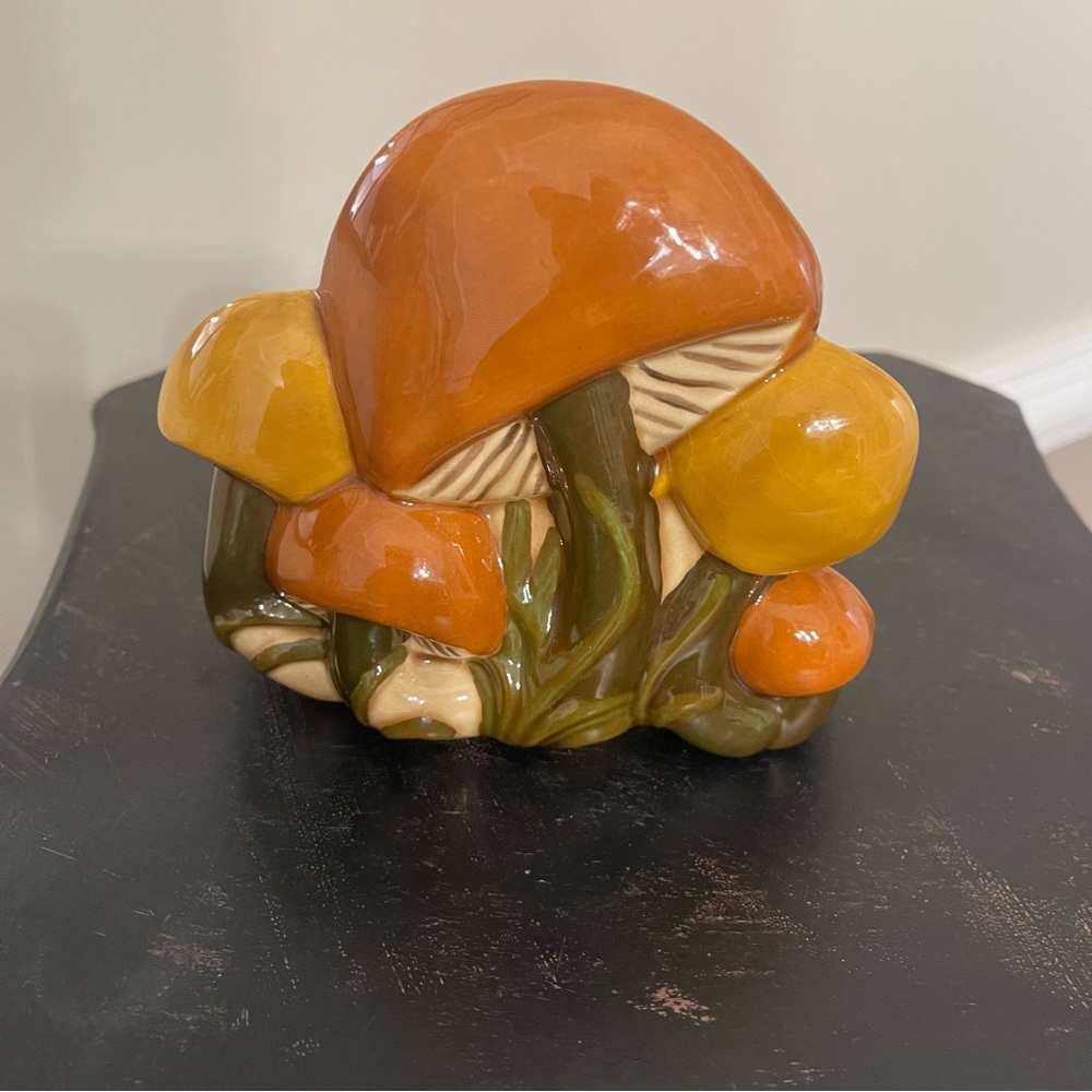 Vintage Ceramic Mushroom Retro Napkin or Letter Holder